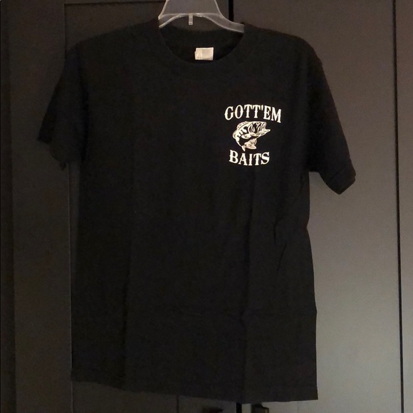 🍀 4 for $15! Gott’em Baits black shirt size small - Picture 1 of 13